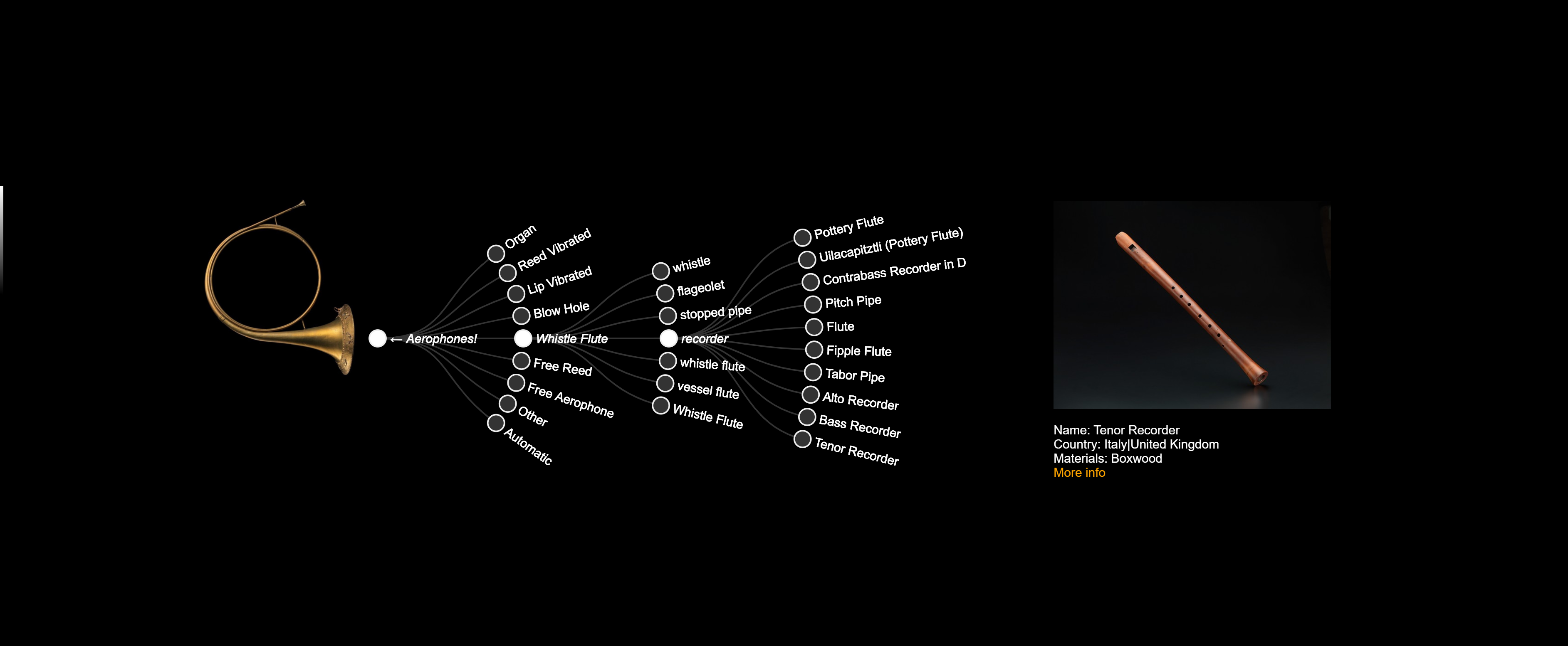 Aerophone interactive visualization